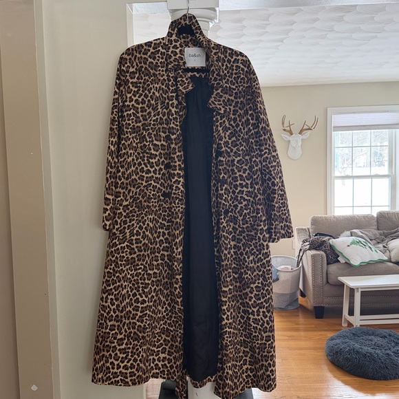 ba&sh Leopard Print Long Coat - Picture 2 of 4